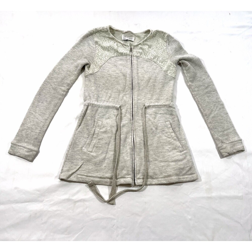 Anthropologie Jacket Saturday Sunday Womens Gray Long Sleeve Sweater Zip Sz XS